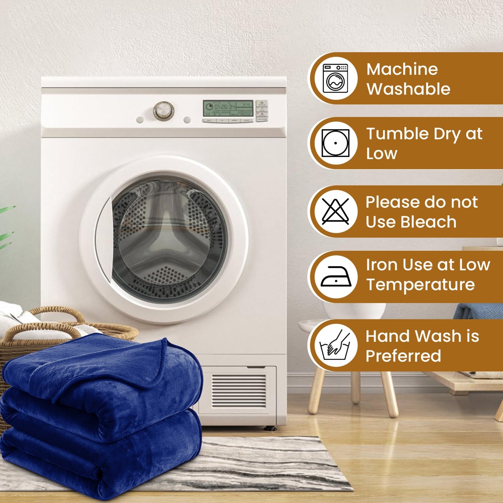 Large Fleece Blanket Throw Reversible Soft Warm Bed Sofa Blanket Double & King