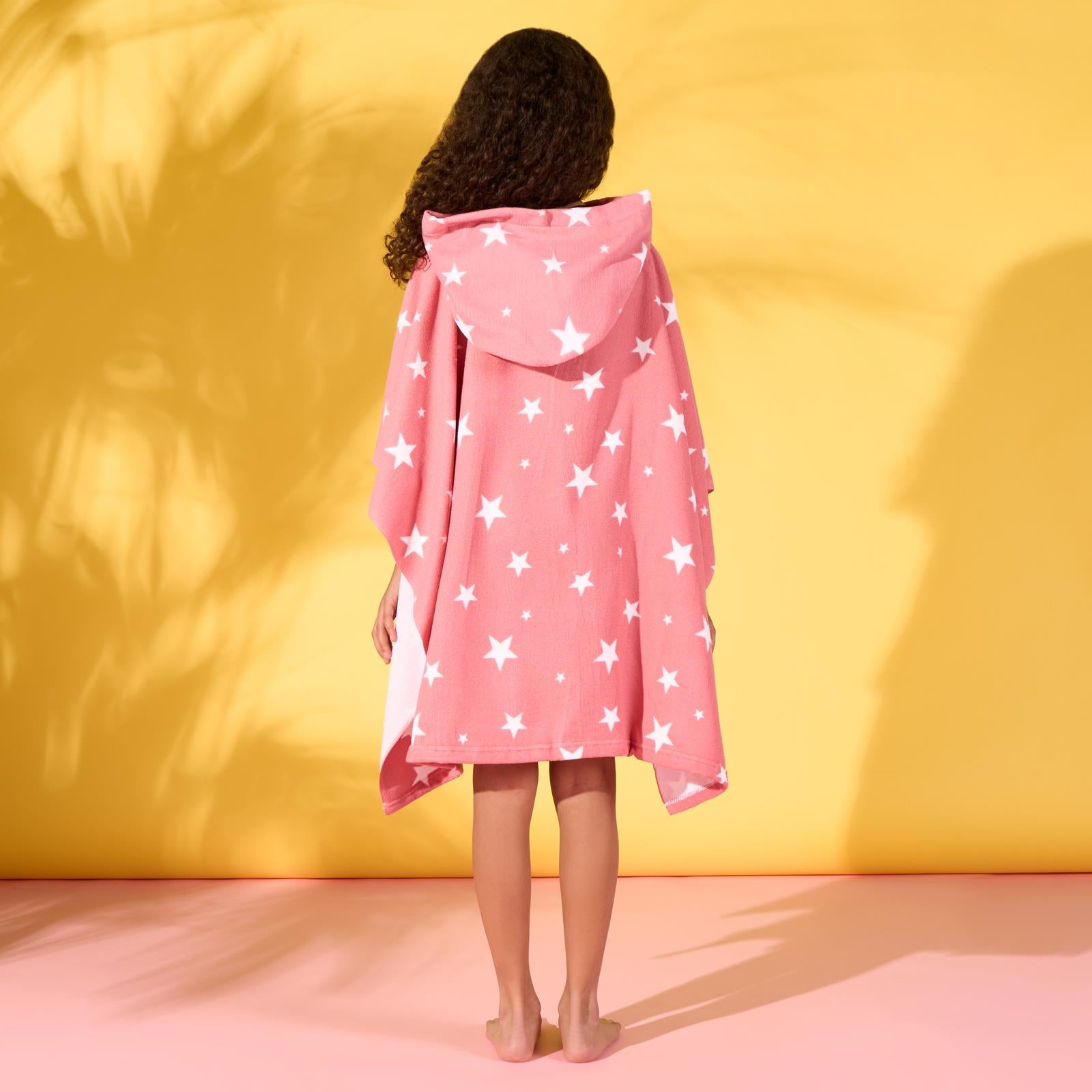 Kids Poncho Beach Towel Hooded Quick Dry Microfibre Holiday Swimming Absorbent