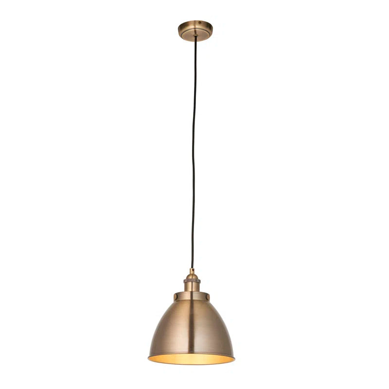 Howze 1 - Light Antique Brass Dome Pendant
