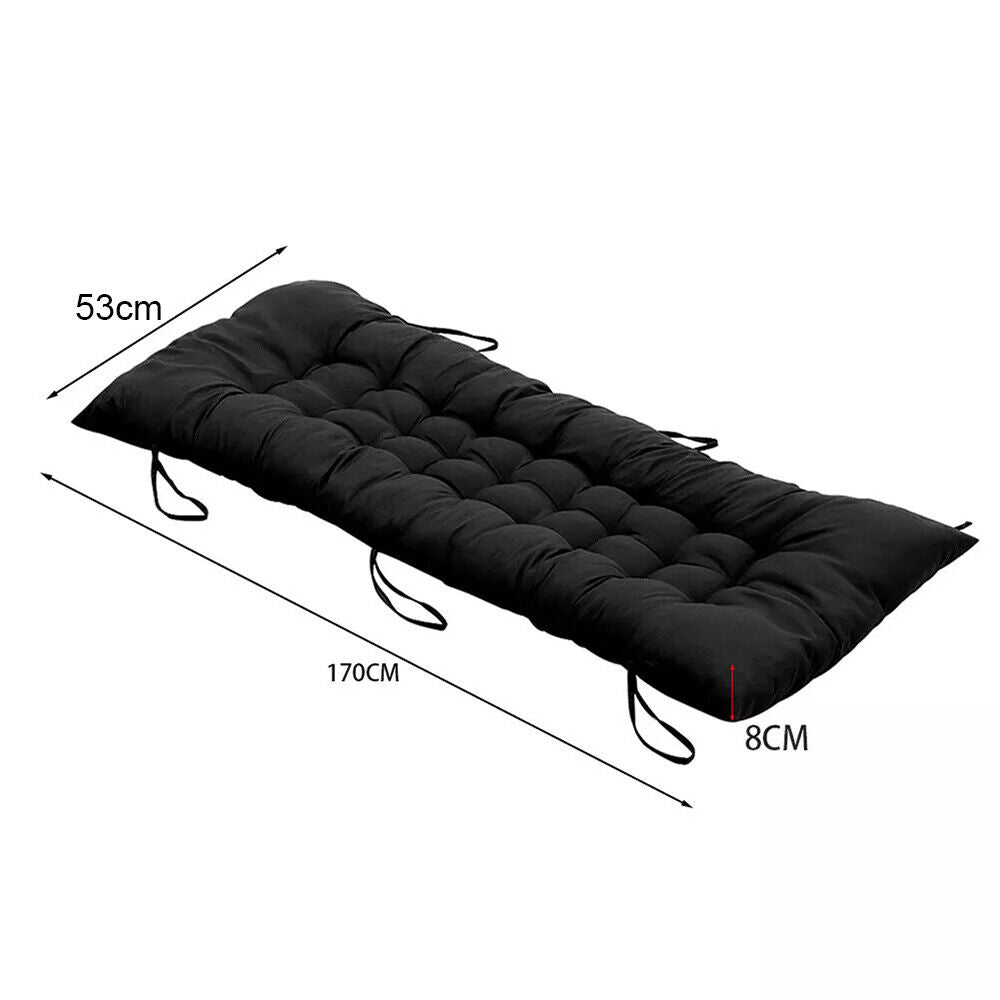Comfort Cotton Cushion Cover Sun Lounger Recliner Deck Chair Garden Seat Pad UK