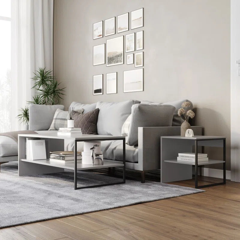 Pragiya 2 - Piece Solid Wood Living Room Table Set