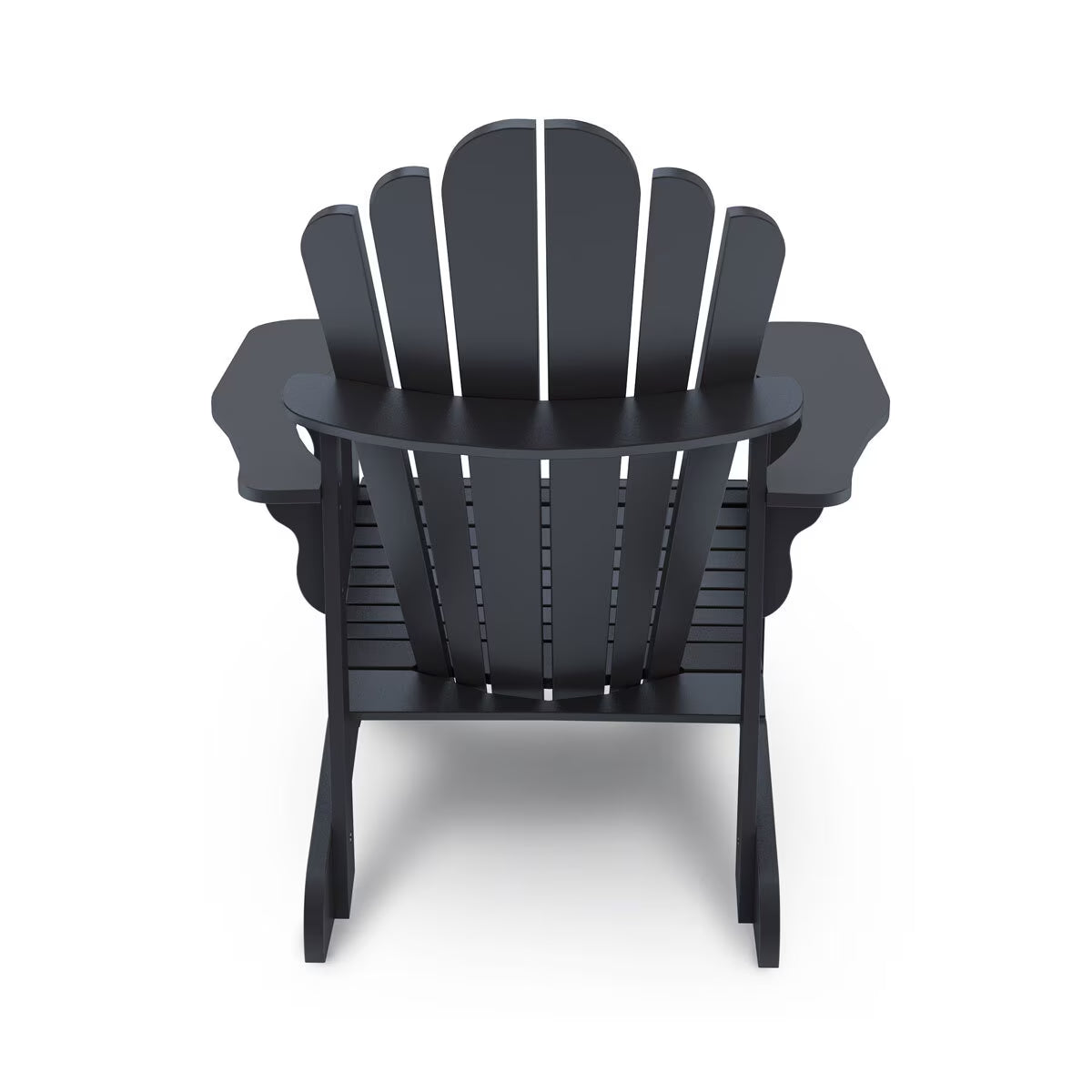 Adirondack Faux Wood Garden Chair in Black