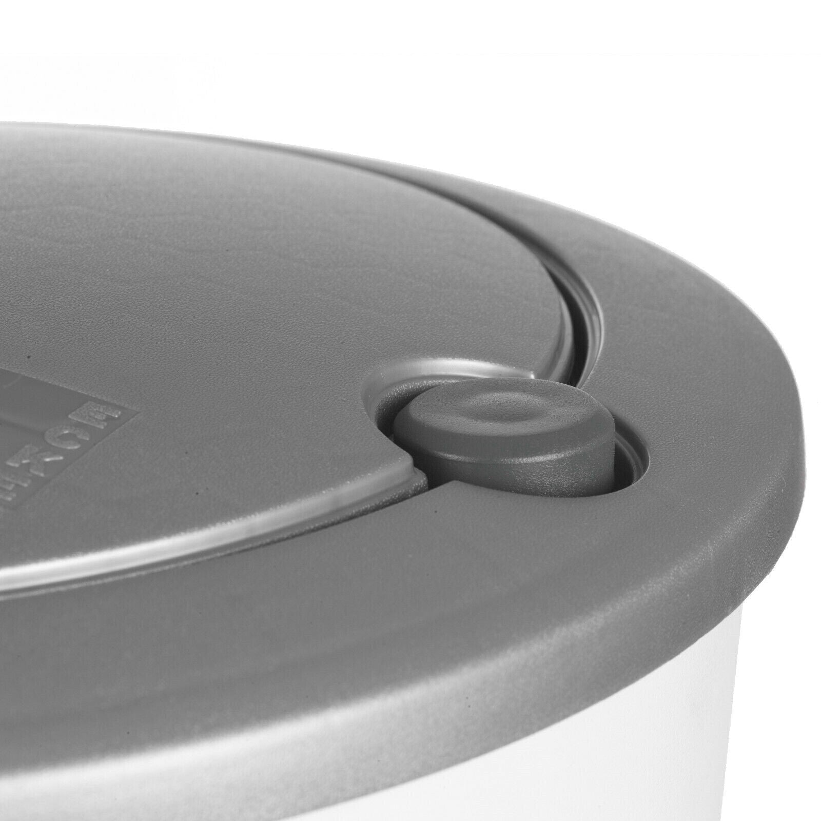 Circular Double Recycling Waste Bin Duo Rubbish Plastic Cardboard Disposal 2X25L