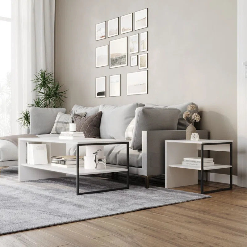 Pragiya 2 - Piece Solid Wood Living Room Table Set