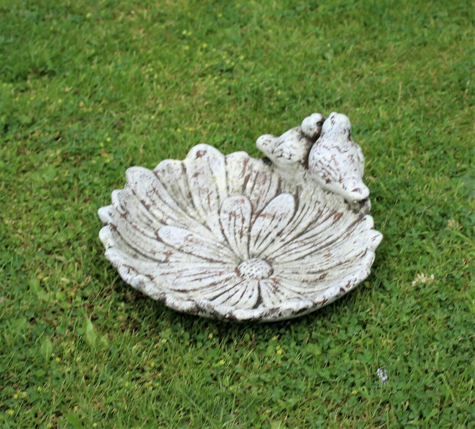 GARDEN ORNAMENT BIRD BATH BOWL OUTDOOR INDOOR OUTDOOR WATER WEATHERPROOF