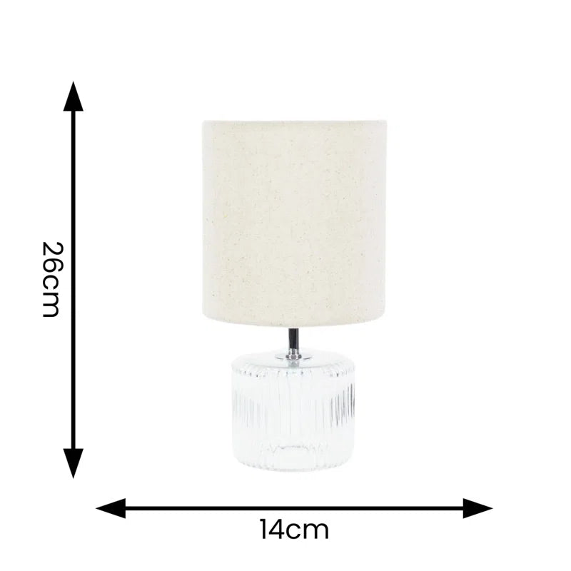 Rokiatou Pair of Glass Table Lamps with Lamp Shades
