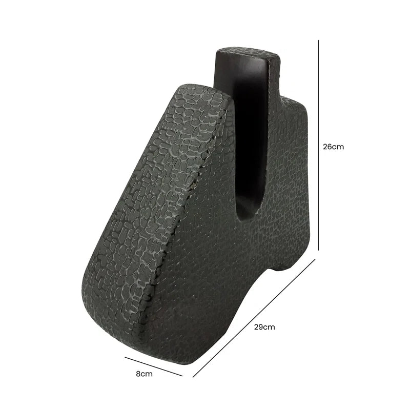 Ripalda Ceramic Sculpture Decoration for Living Room, Textured Sculpture Home Decor