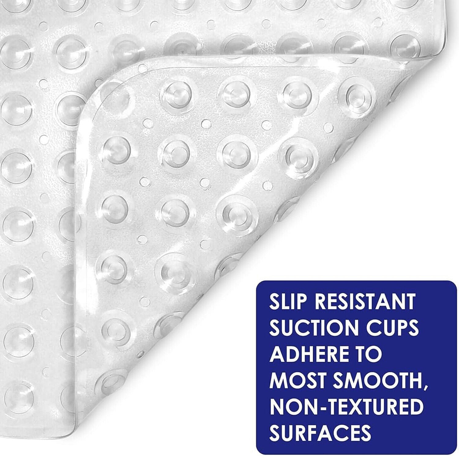 Extra Large Non Slip Bath Mat Bathtub Strong Suction Anti-Mold Rubber Shower Mat