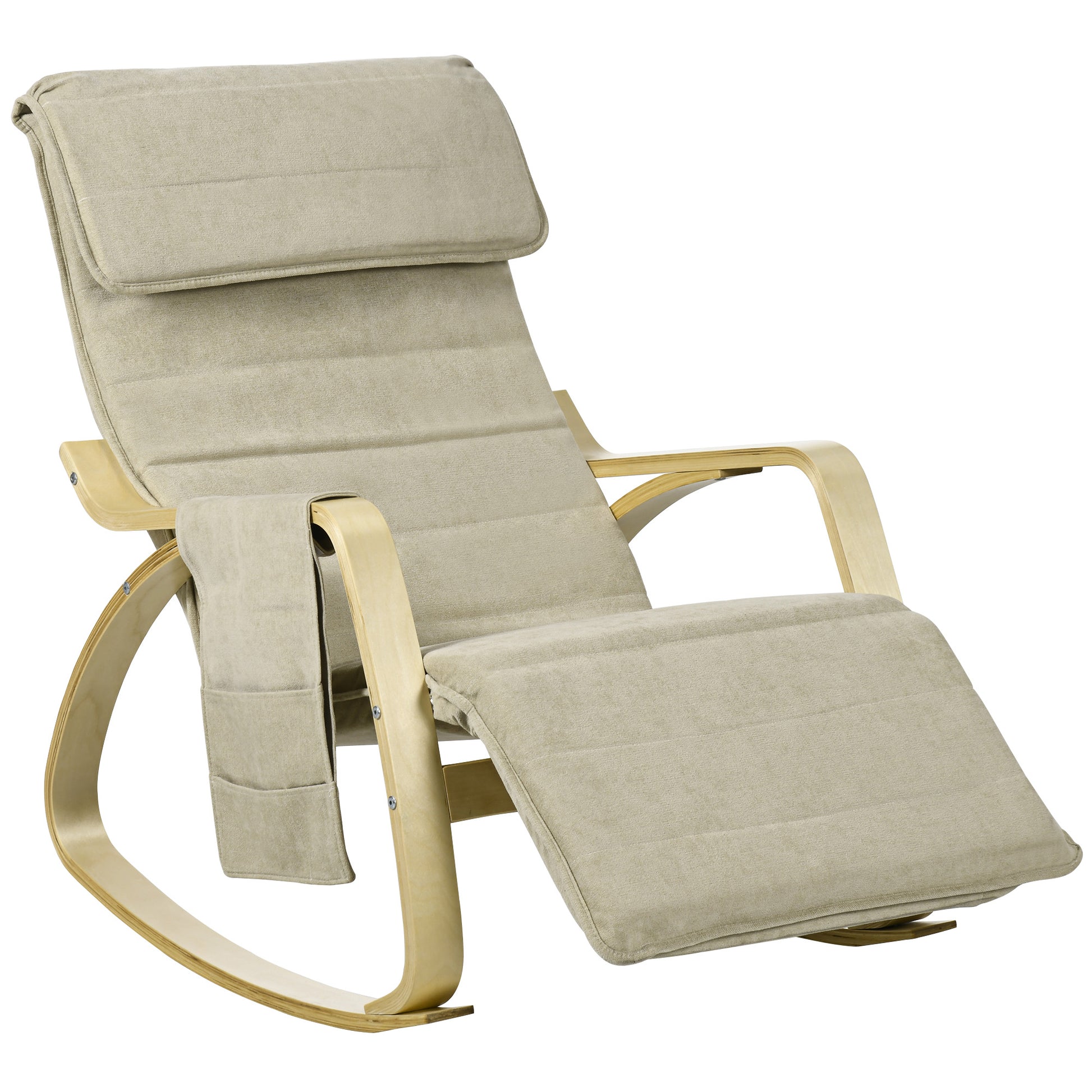 Modern Rocking Lounge Chair Recliner with Adjustable Footrest