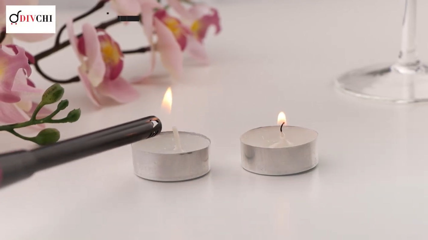 100Pc Tea Lights Candles White Unsented with 4 Hour Burn Time