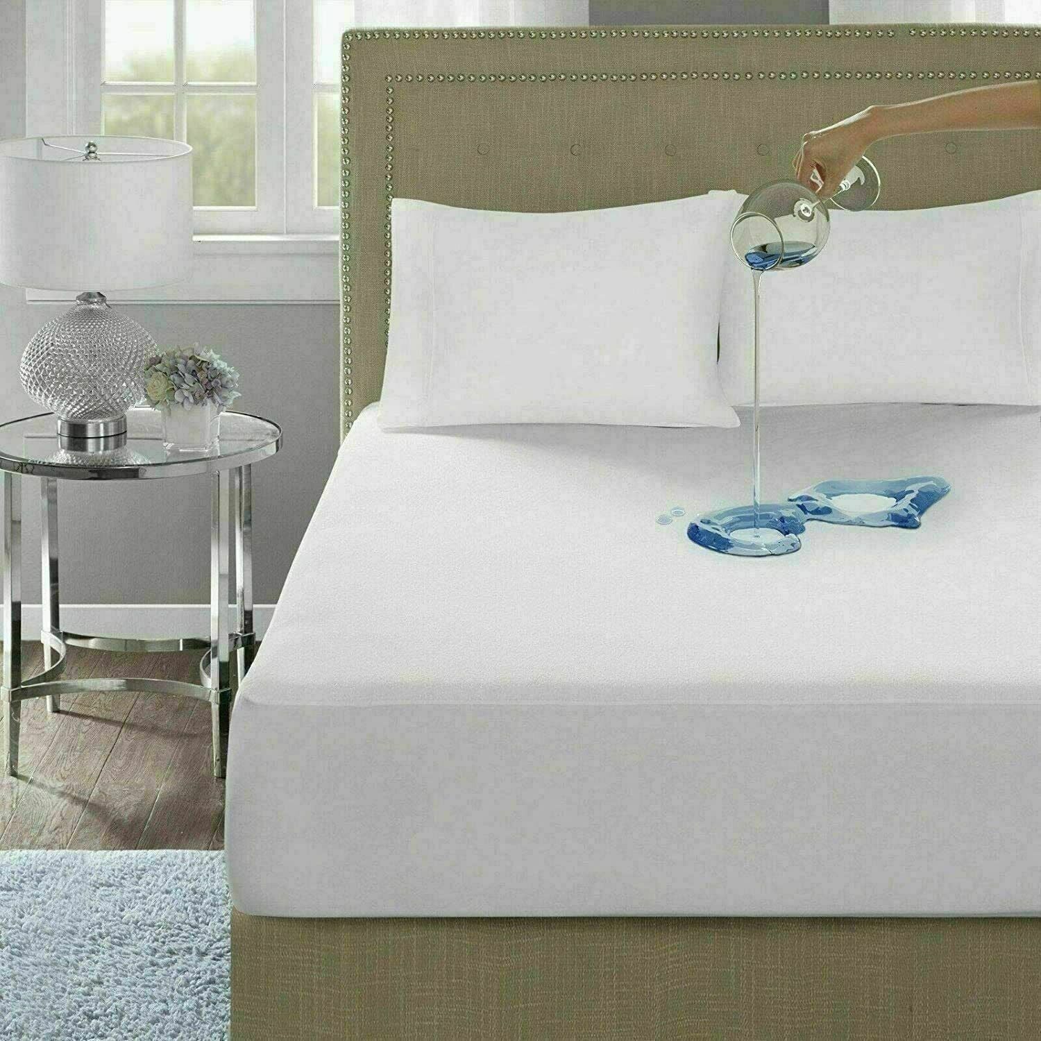 Vinyl Waterproof Mattress Protector Cover Fitted Wet Sheet Pillo Nursery Bedding