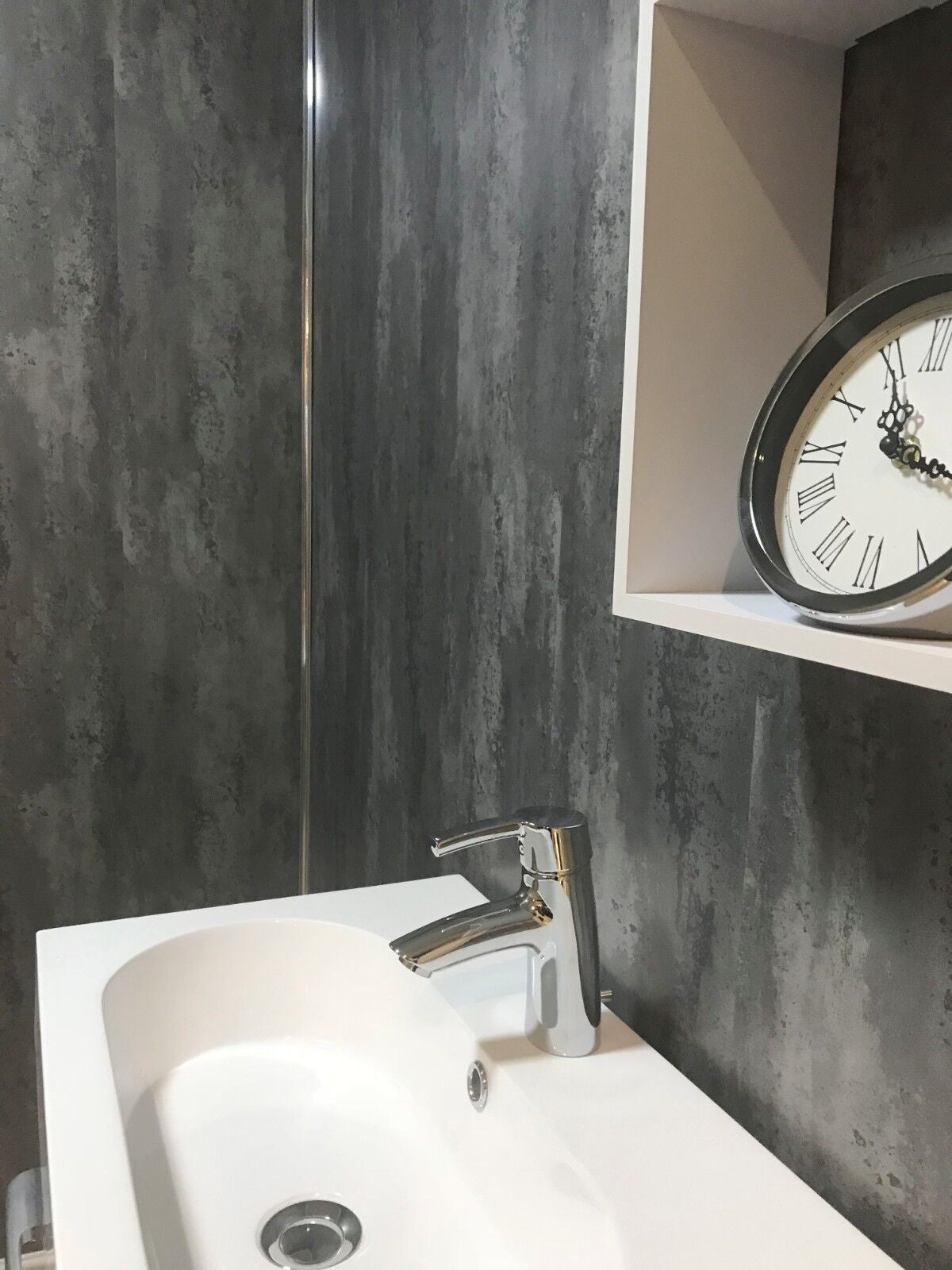 10 White Black Grey Sparkle & Marble Shower Wall Panels PVC Bathroom Cladding