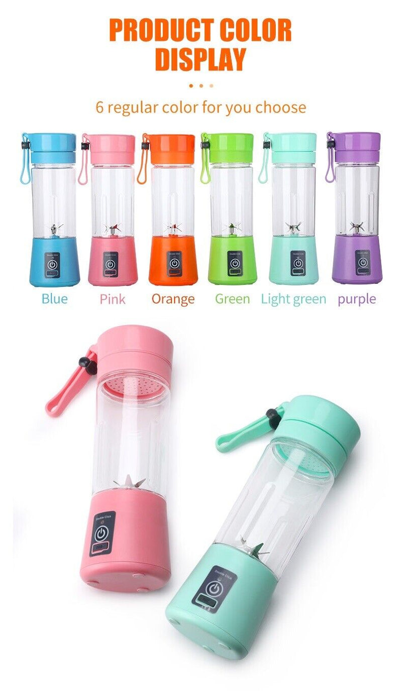 Portable Electric Blender Juicer Fruit Blender Maker Milk Shaker Upgraded