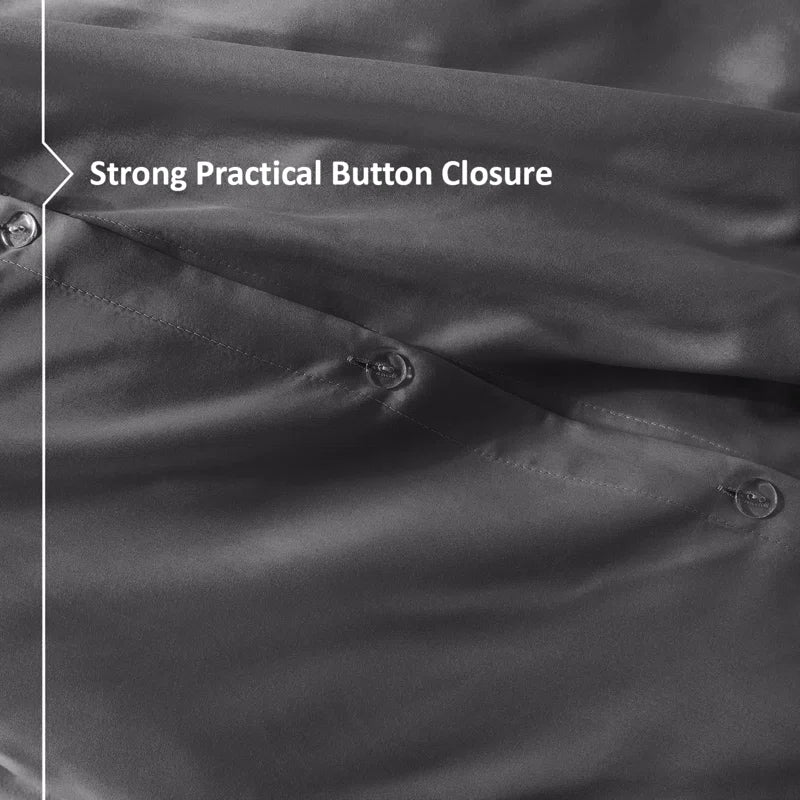 Lameya Luxury Microfibre 200 TC Duvet Cover Quilted Plain Bedding Sets with Pillow Cases