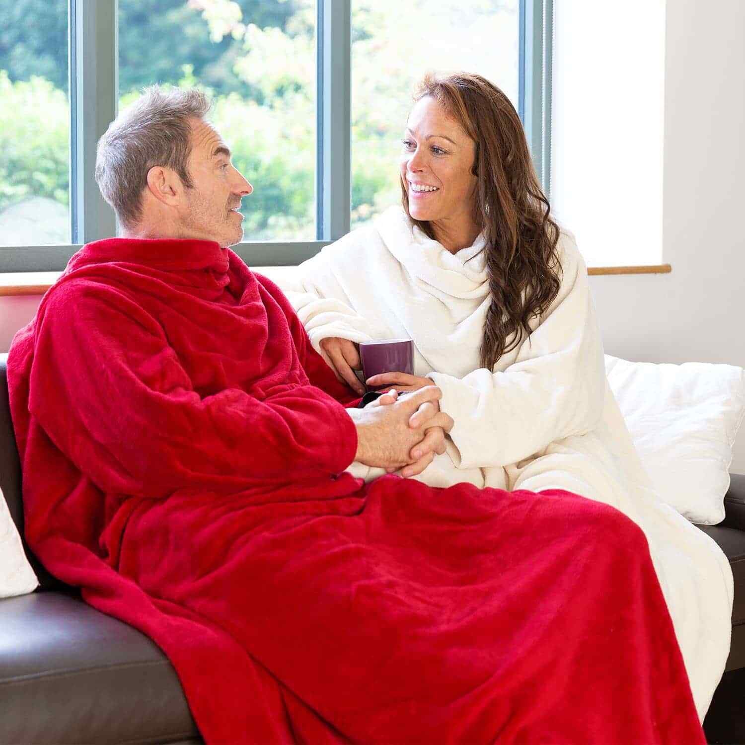 Genuine Snug Rug DELUXE ™ ADULT Cosy Warm SLEEVED Arms Blanket Fleece Official