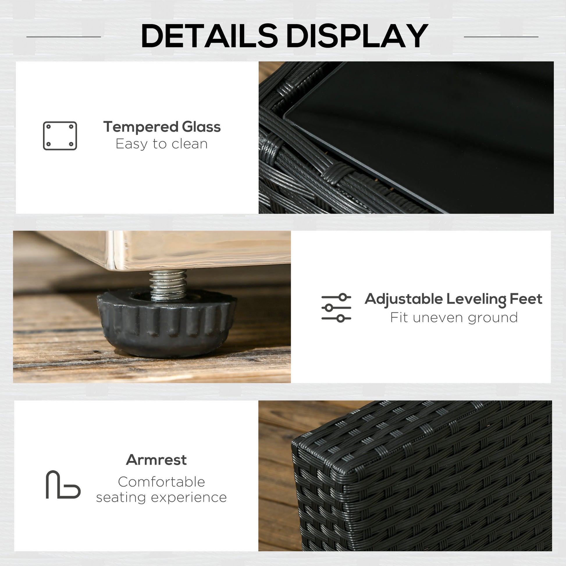 Rattan Outdoor Garden Furniture Patio Corner Sofa Set with Cushions