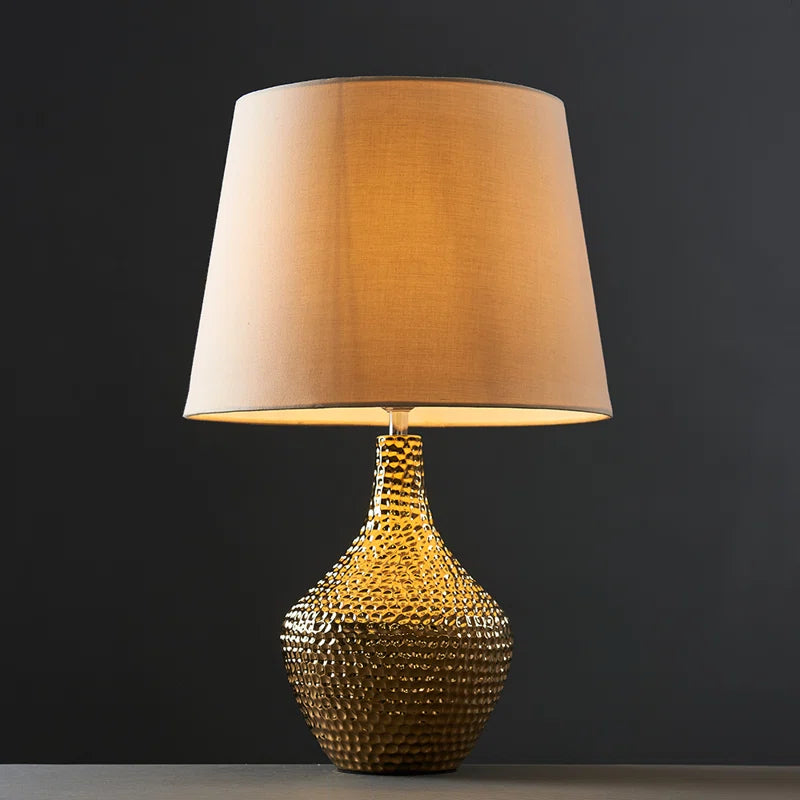 Aafko 56Cm Gold Table Lamp Set