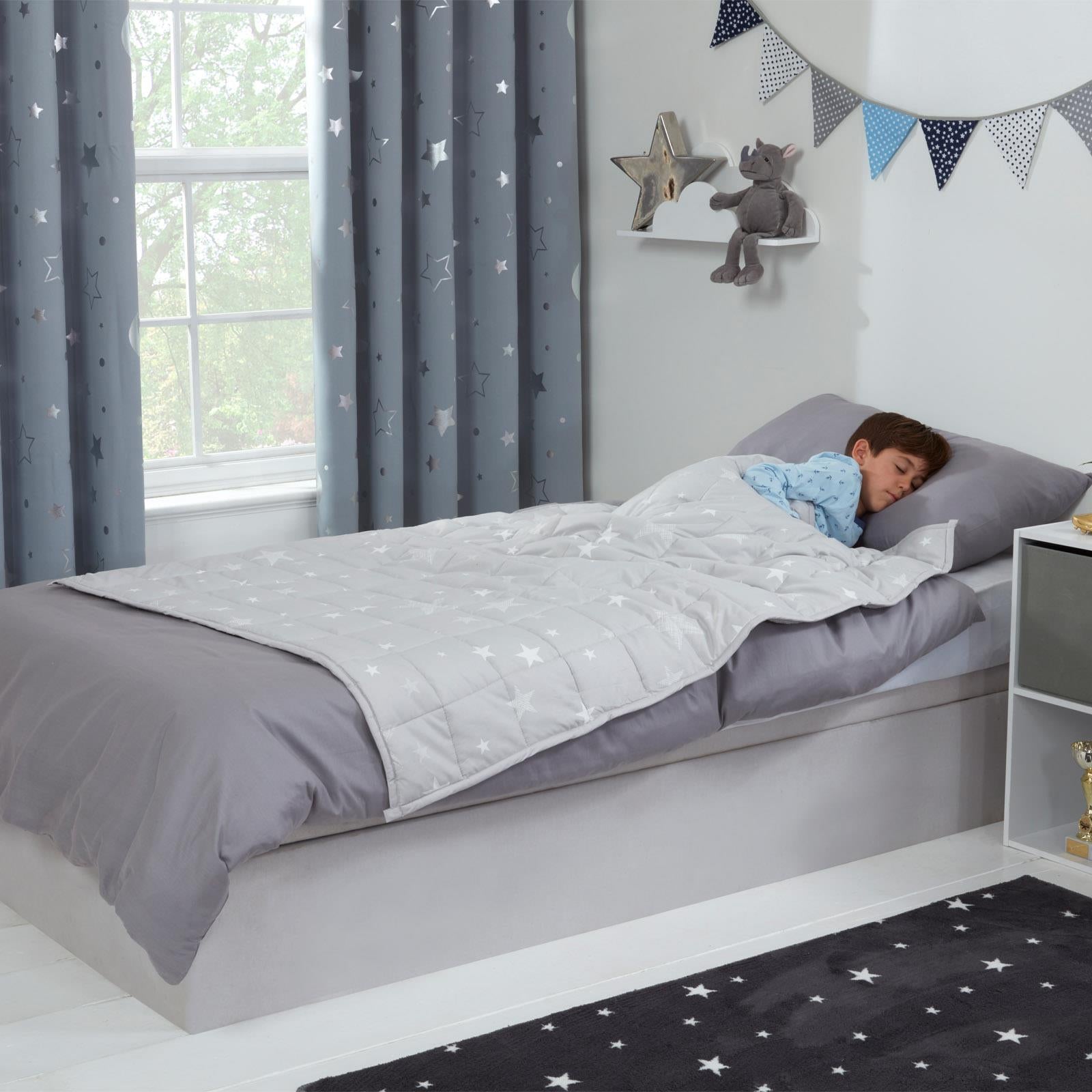 Dreamscene Star Teddy Fleece Weighted Blanket Kids Sleep Therapy Anxiety Throw