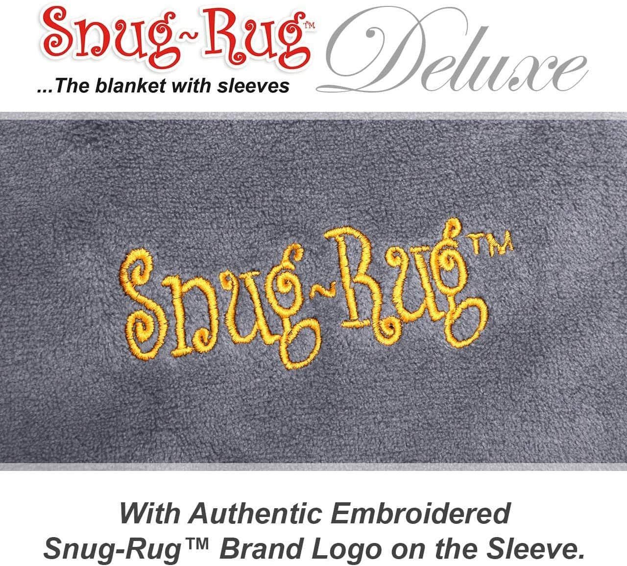 Genuine Snug Rug DELUXE ™ ADULT Cosy Warm SLEEVED Arms Blanket Fleece Official