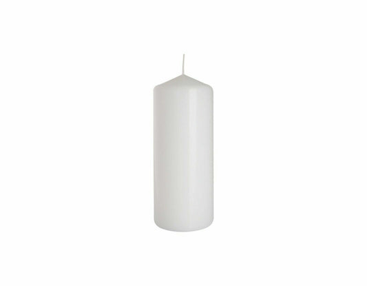 Set of 6 Church Large Pillar Candles 66 Hours Burning Time Ivory White 7Cm/15Cm