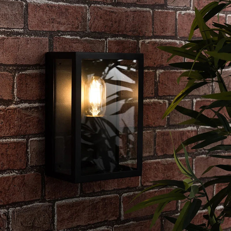 Joshawn Black Outdoor Flush Mount