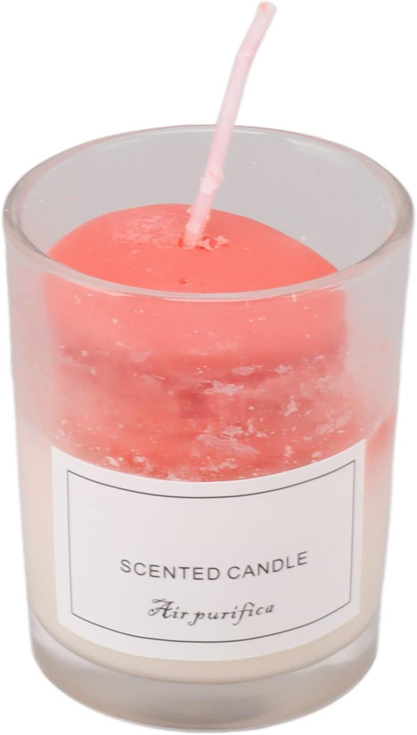 Soy Scented Aromatherapy Candle Gifts, Low Temperature Ease Mood Purify Indoor Air Set of 2 Smokeless Soy Aromatherapy Candles for Meditation (Type C Macaroon)