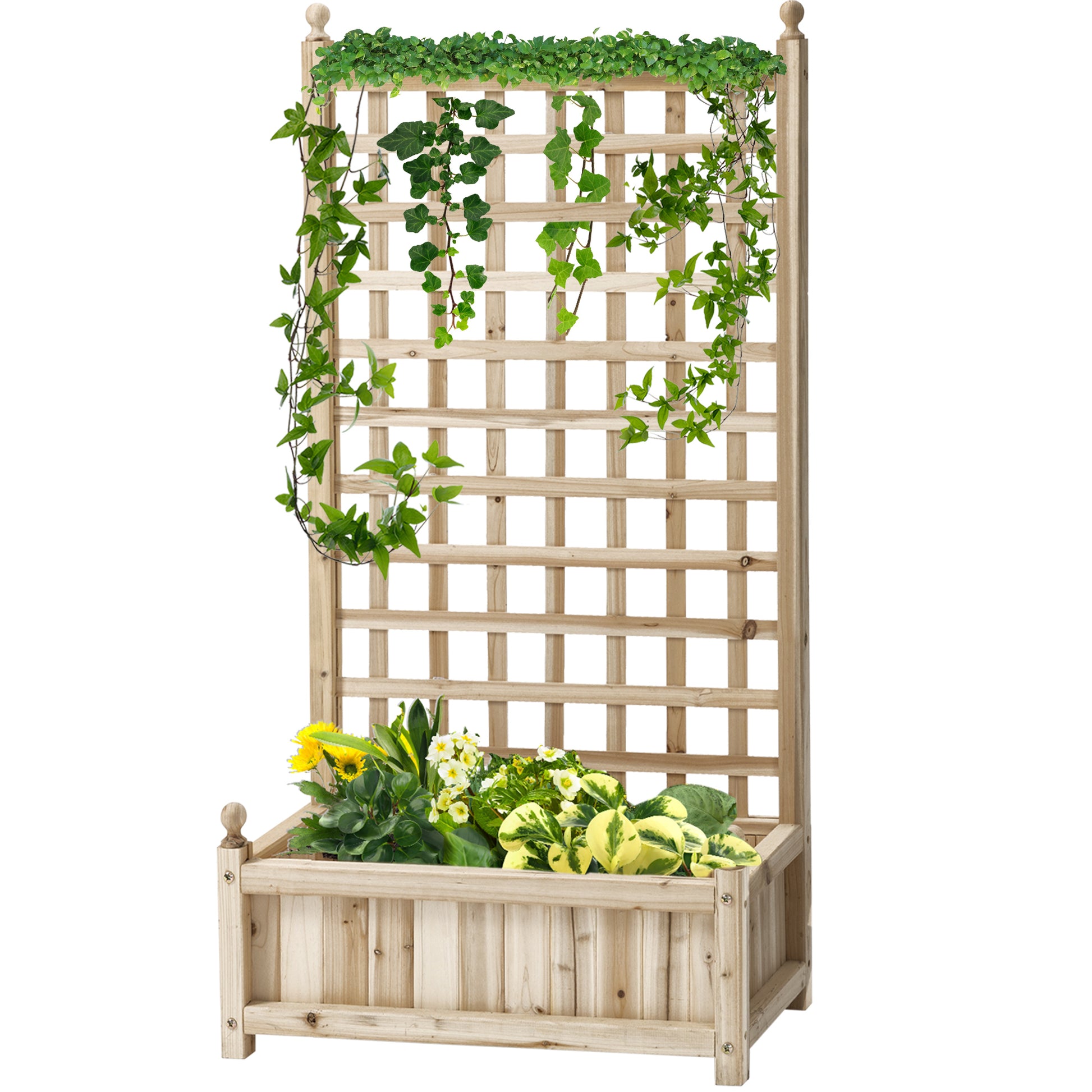 Garden Planters with Trellis for Climbing Vines Indoor Outdoor