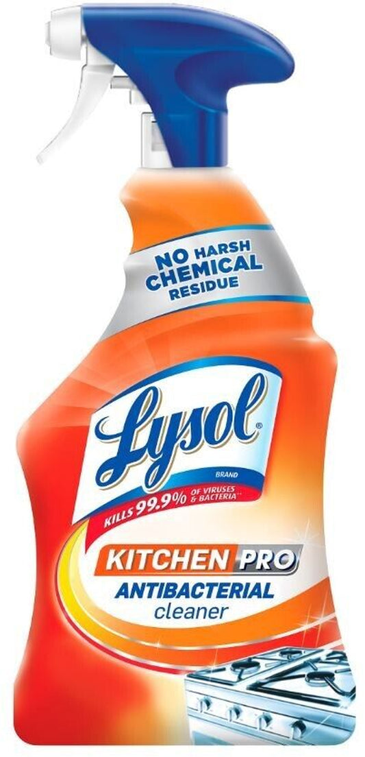 Lysol Kitchen Pro Antibacterial Cleaner All Purpose Cleaning Spray 650 Ml