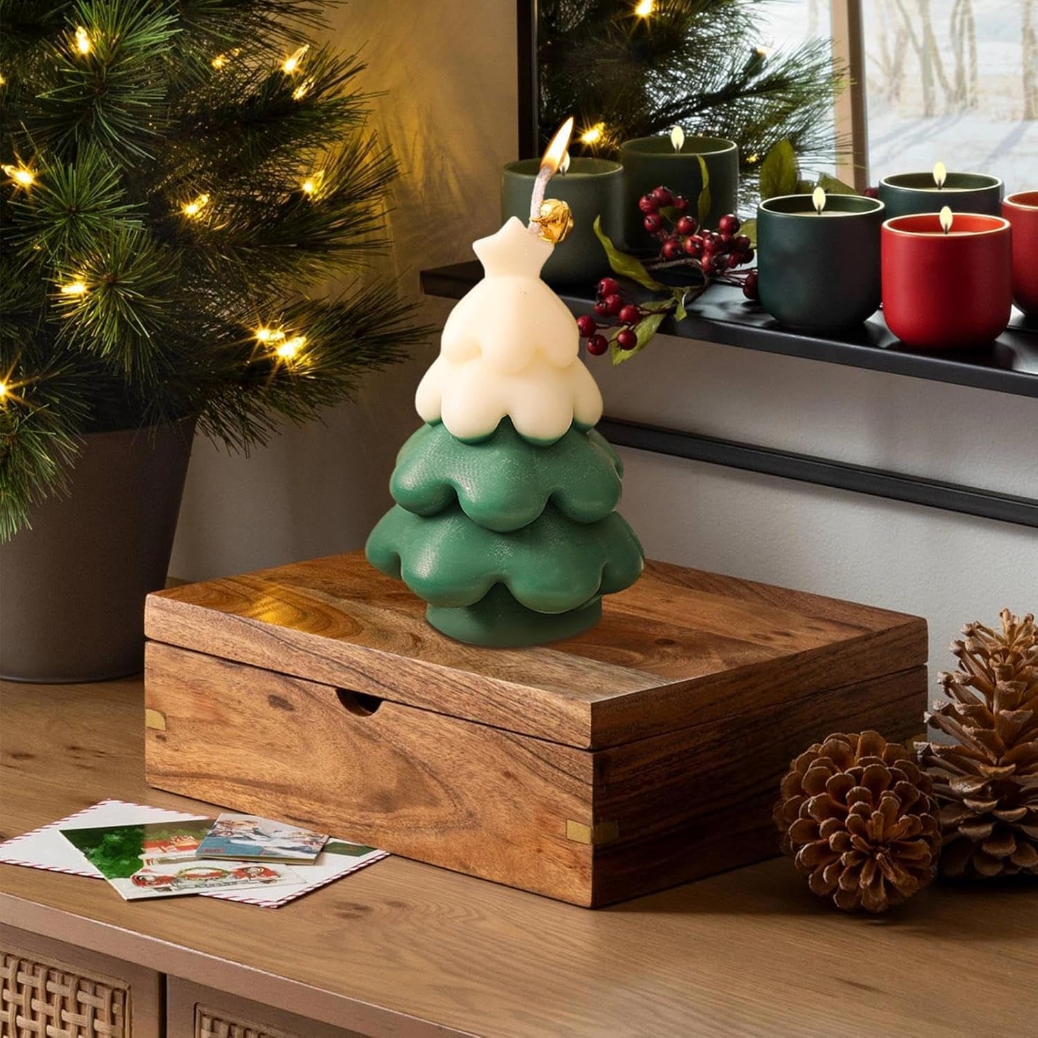 Christmas Tree Candles, Christmas Scented Candles, Aromatherapy Candles for the Table, Aromatherapy Candle, Scented Candle, Smokeless, Plant Fragrance for Living Room