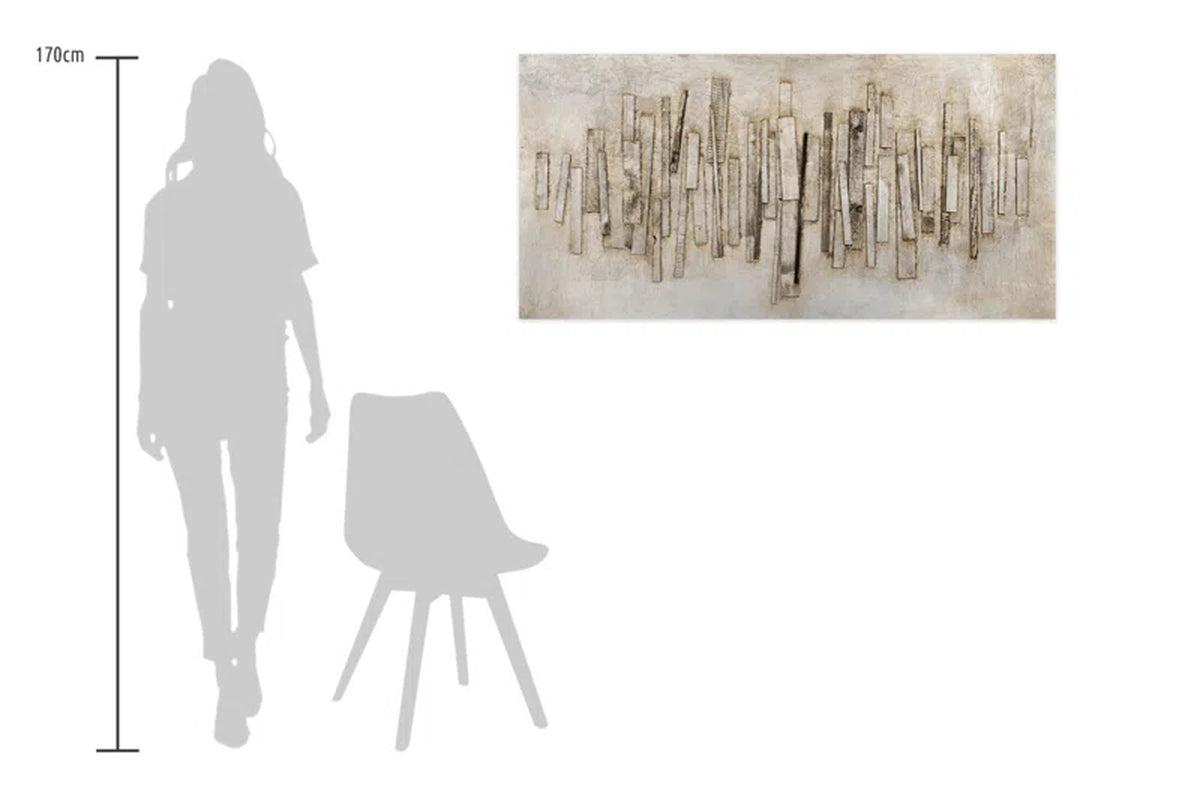 Handmade Modern Abstract Wall Decor on Solid Wood