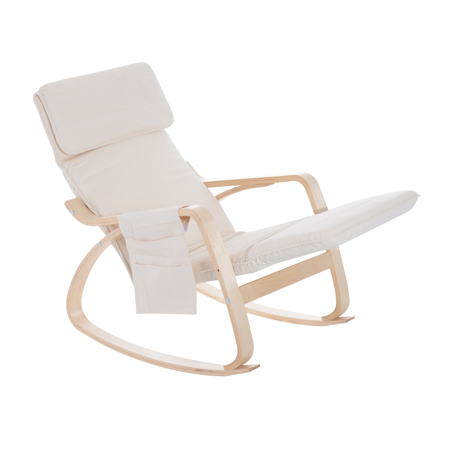 Modern Rocking Lounge Chair Recliner with Adjustable Footrest
