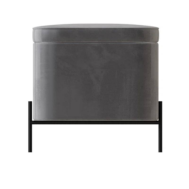 Analisha Velvet Upholstered Storage Bench