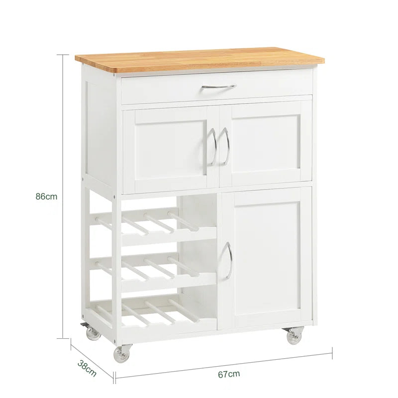 Rainer Wood Kitchen Cart