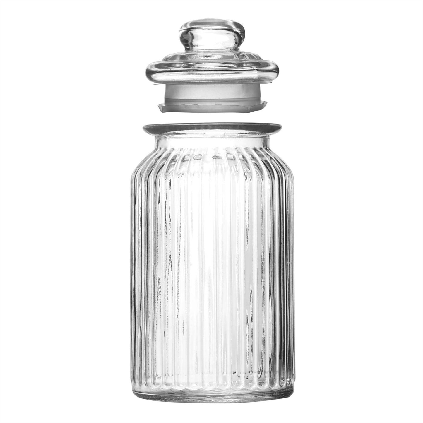 Vintage Airtight Glass Jars 1300Ml - Set of 3 Traditional Sweet Jar Storage| M&W