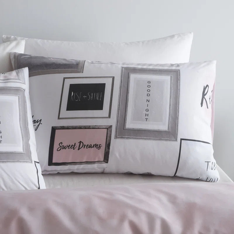 Sleep Dreams Reversible Duvet Cover Set with Pillowcases