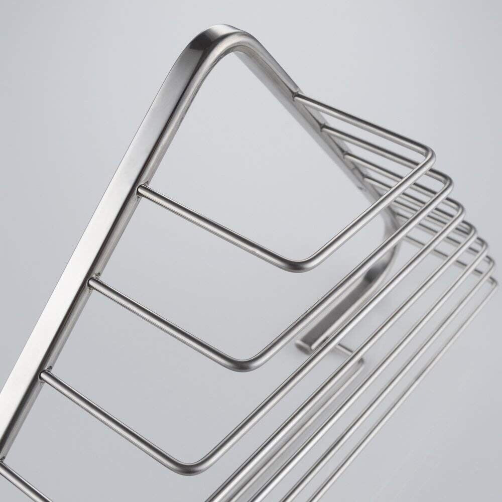 Bathroom Wall Mounted Corner Stainless Steel Caddy Storage Shelf Rack Basket