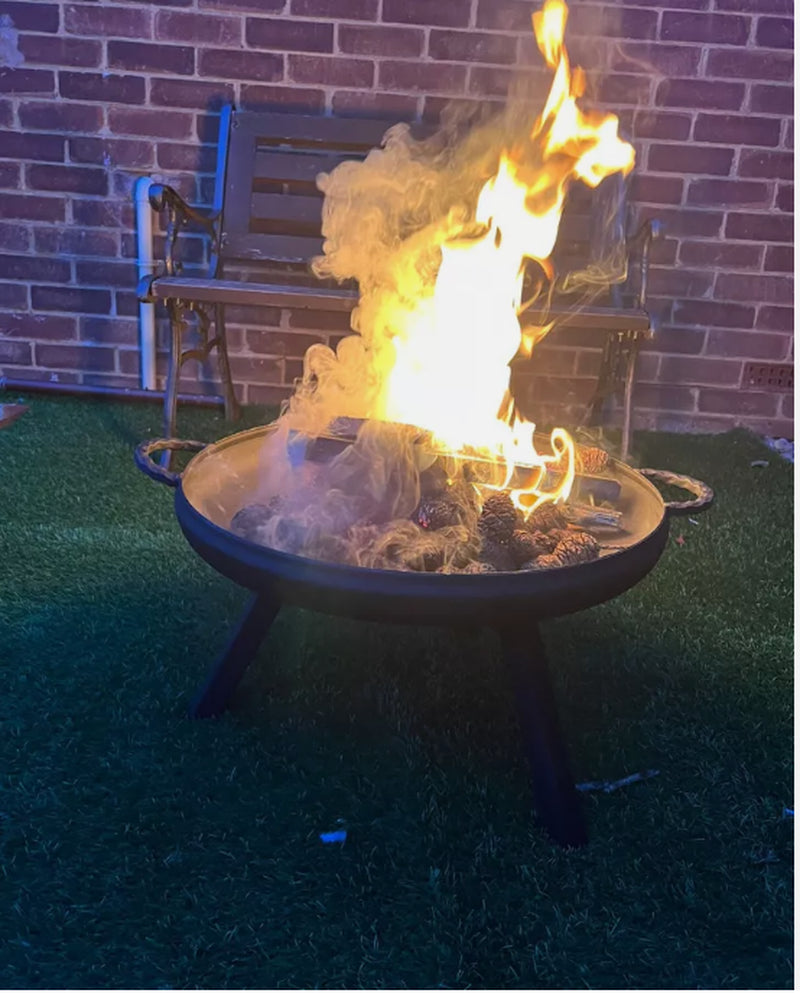 Fire Pit Outdoor, Garden Patio Heater Charcoal Log Wood Burner, Steel Fire Bowl