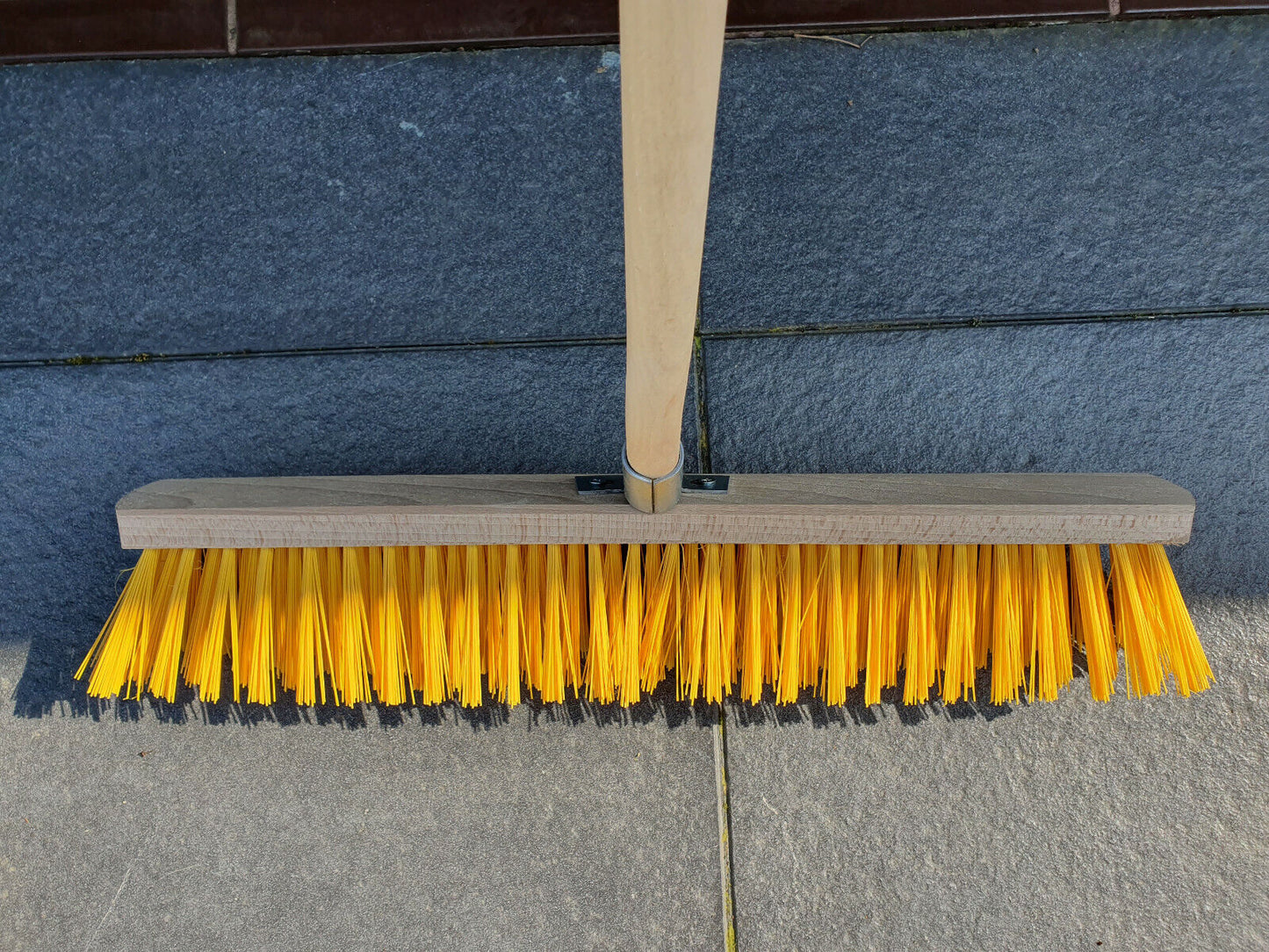 1.2M Traditional Outdoor Garden Sweeping Brush Floor Yard Wooden Broom Handle