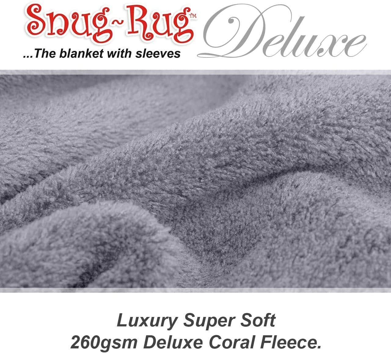 Genuine Snug Rug DELUXE ™ ADULT Cosy Warm SLEEVED Arms Blanket Fleece Official