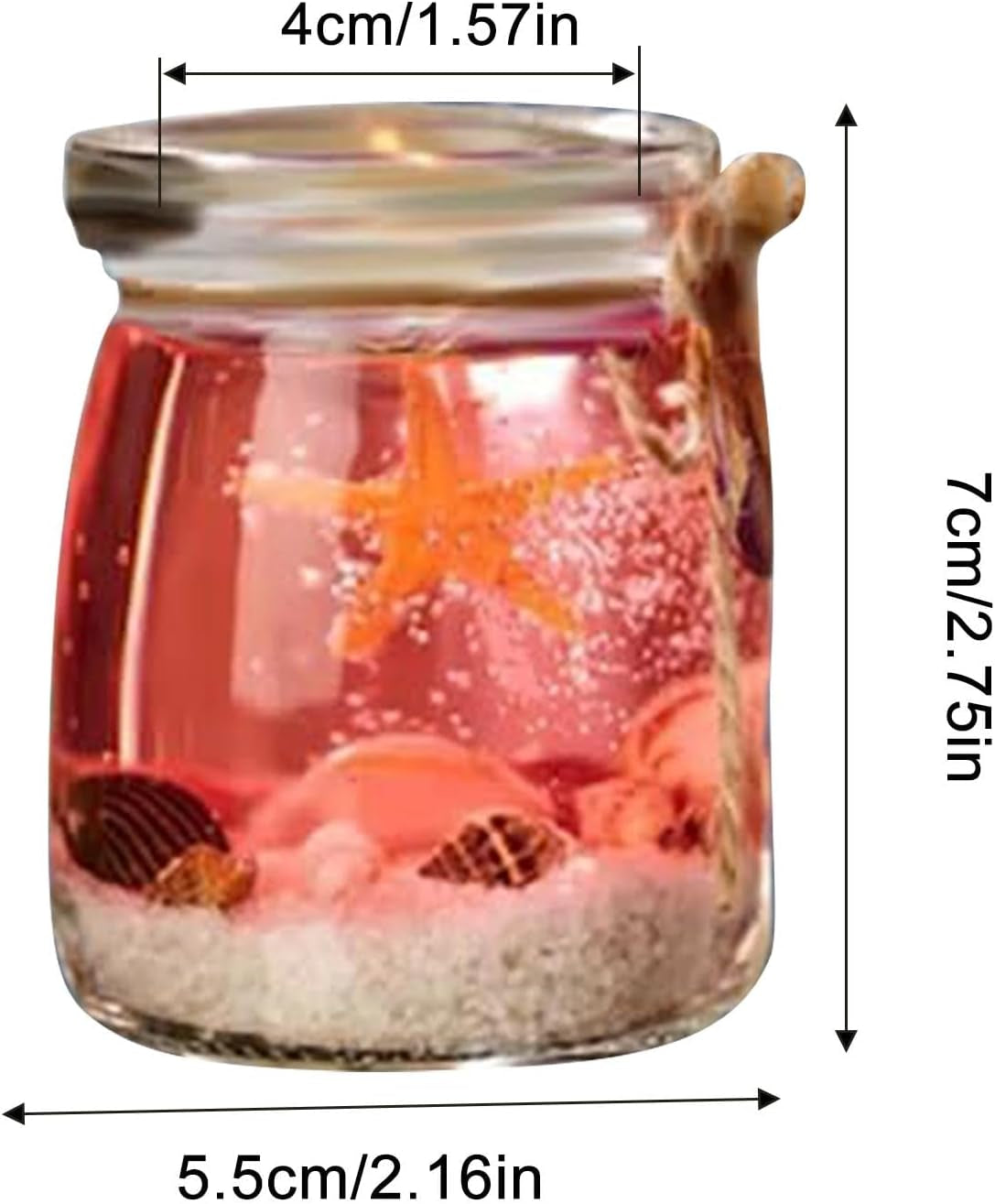 Aromatherapy Candles, Sea Theme Gel Candle, Home Air Freshener, Aromatherapy Jar Candles for Creating Relaxing Ambience