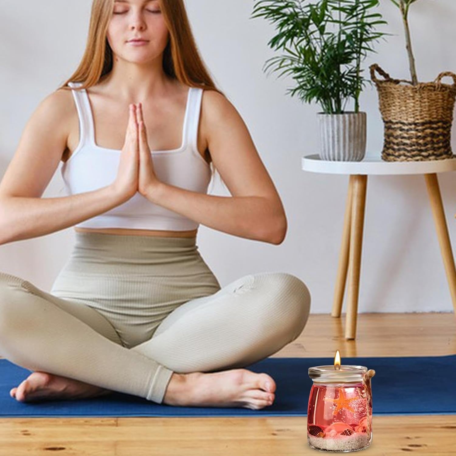 Aromatherapy Candles, Sea Theme Gel Candle, Home Air Freshener, Aromatherapy Jar Candles for Creating Relaxing Ambience