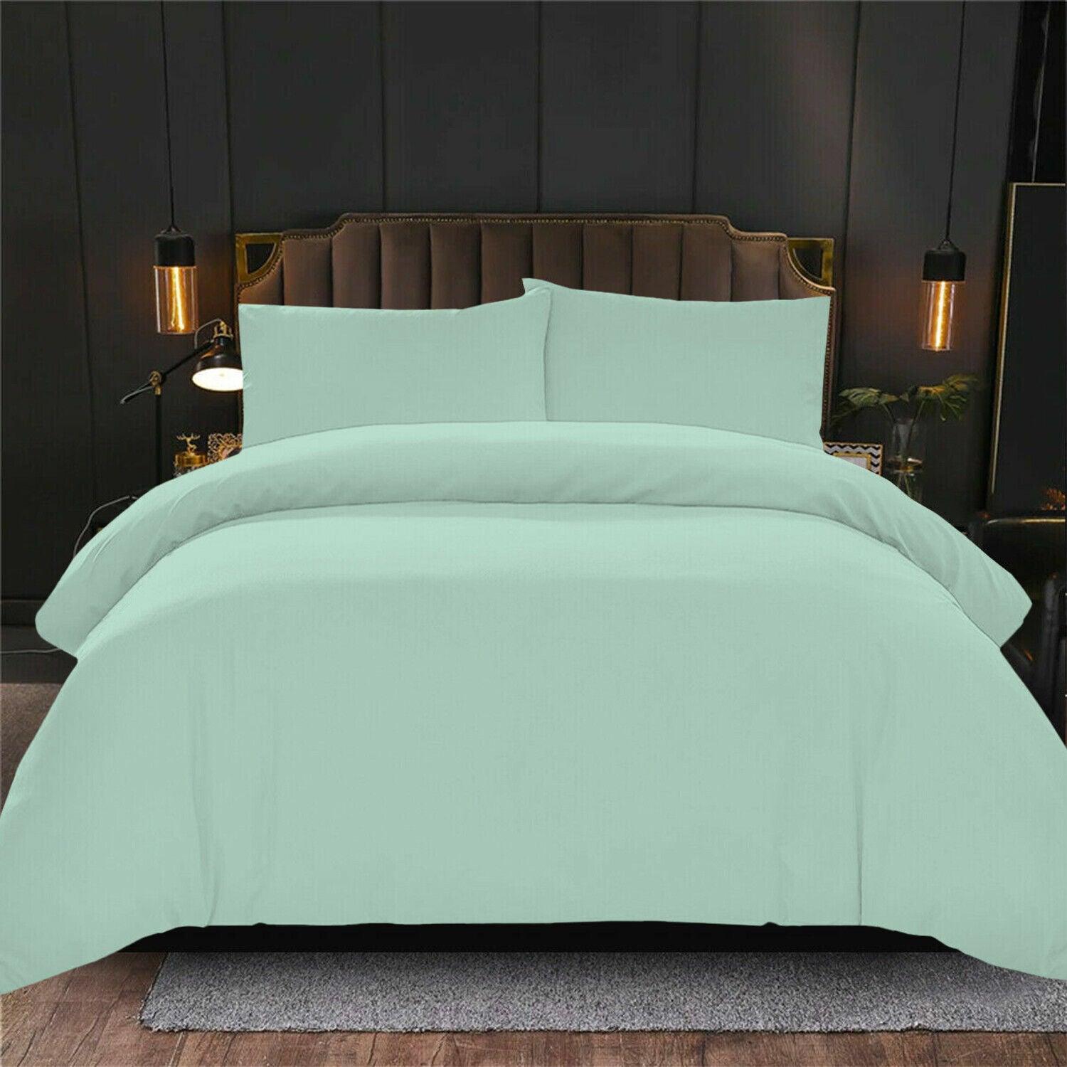 Egyptian Cotton Duvet Cover Bedding Set with Pillowcase Single Double King Size
