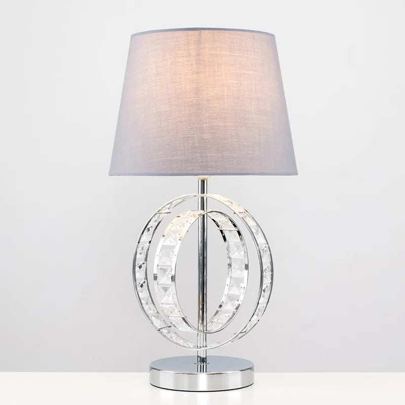 Dicie 46Cm Silver Table Lamp Set
