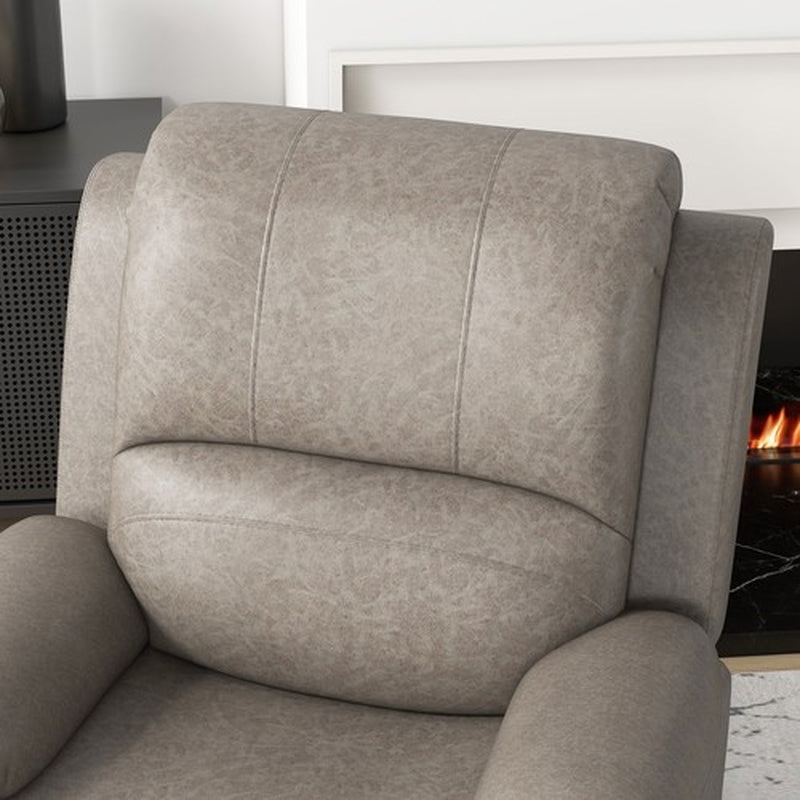 Recliner Chairs for Living Room, Microfibre Cloth Reclining Armchair, Brown