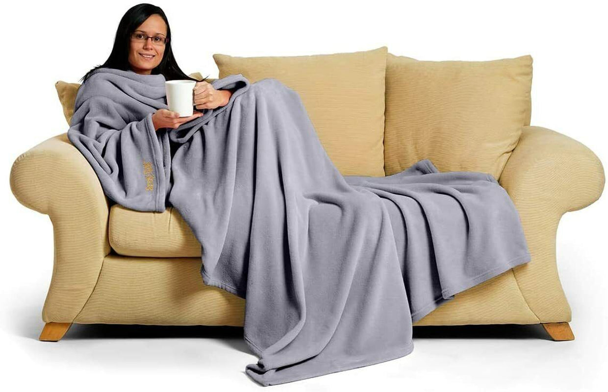 Genuine Snug Rug DELUXE ™ ADULT Cosy Warm SLEEVED Arms Blanket Fleece Official