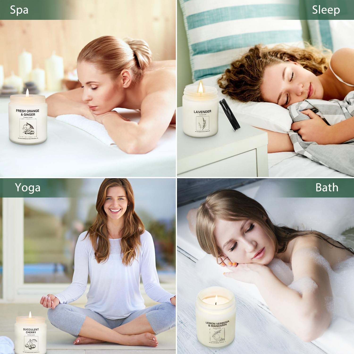 Candles | Candles for Home Scented | 2 Pack 7.1Oz Natural Soy Wax Aromatherapy Candles | over 120 Hours of Burn Time | Christmas Scented Candles Gifts Sets for Women | Apple Cinnamon Candles