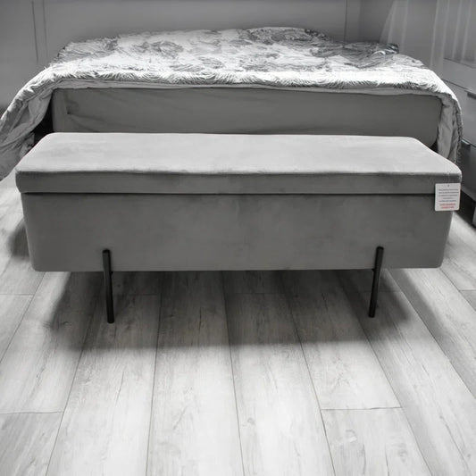Analisha Velvet Upholstered Storage Bench