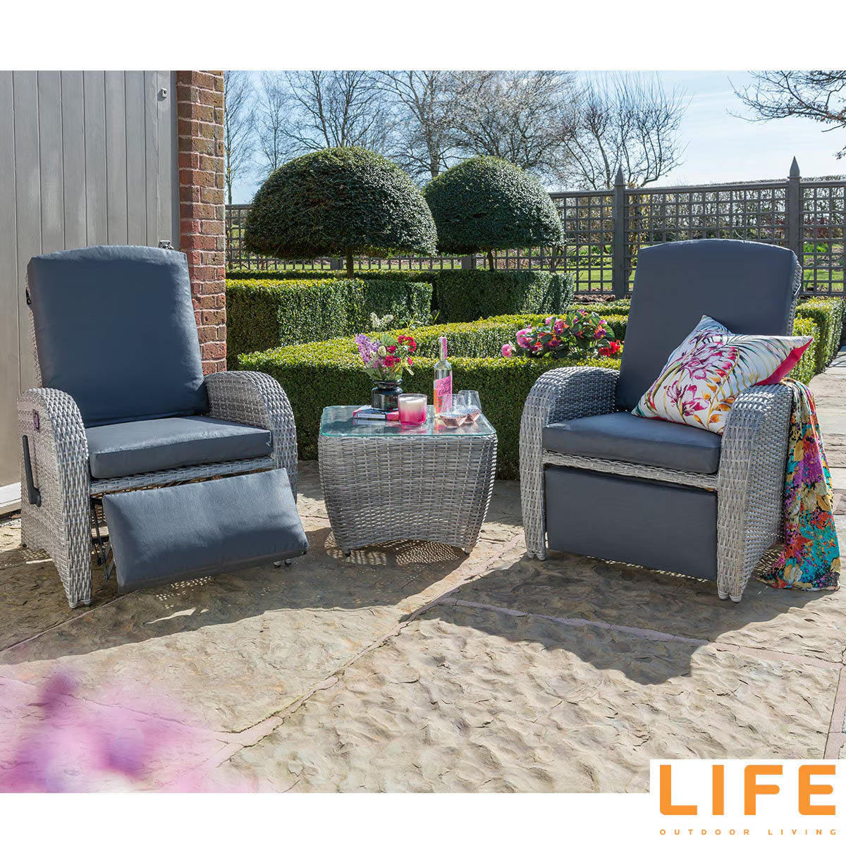 Brisbane 3 Piece Reclining Chat Set