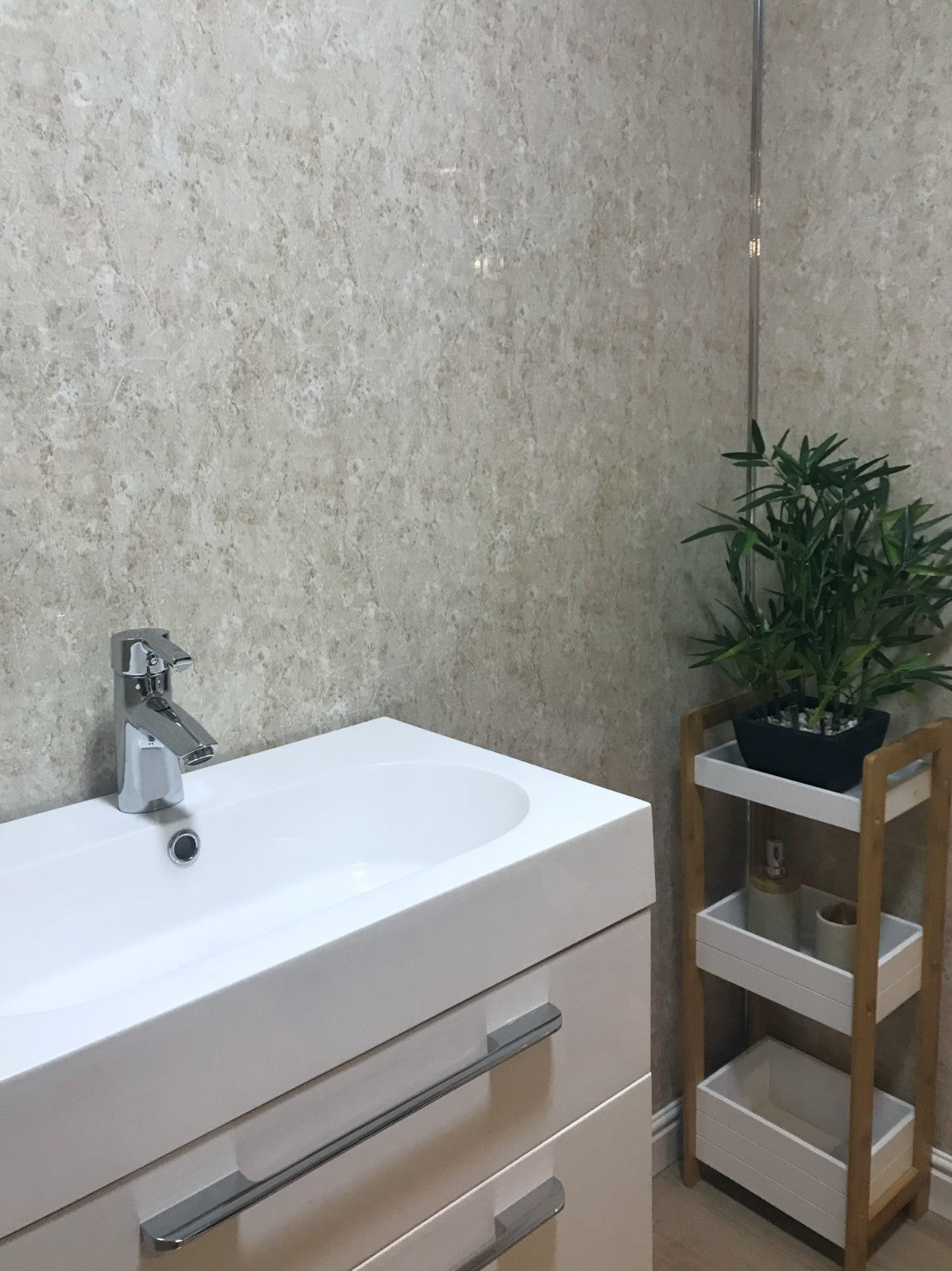 10 White Black Grey Sparkle & Marble Shower Wall Panels PVC Bathroom Cladding