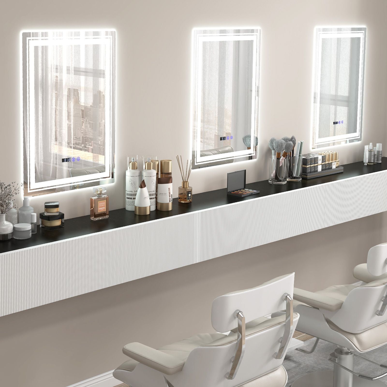 Anti-Fog Bathroom Led Vanity Mirror with 3 Colors 3000-6500K